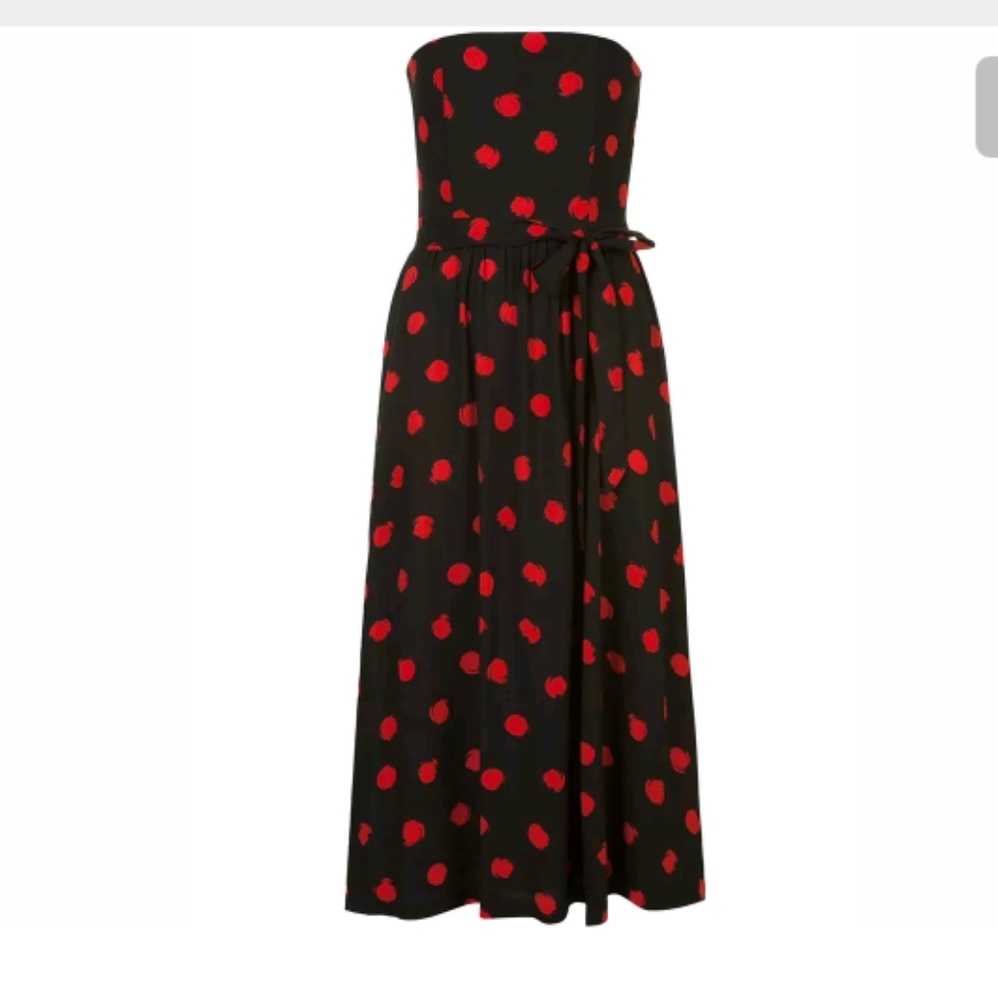 Alice and Olivia strapless polka dot dress black a